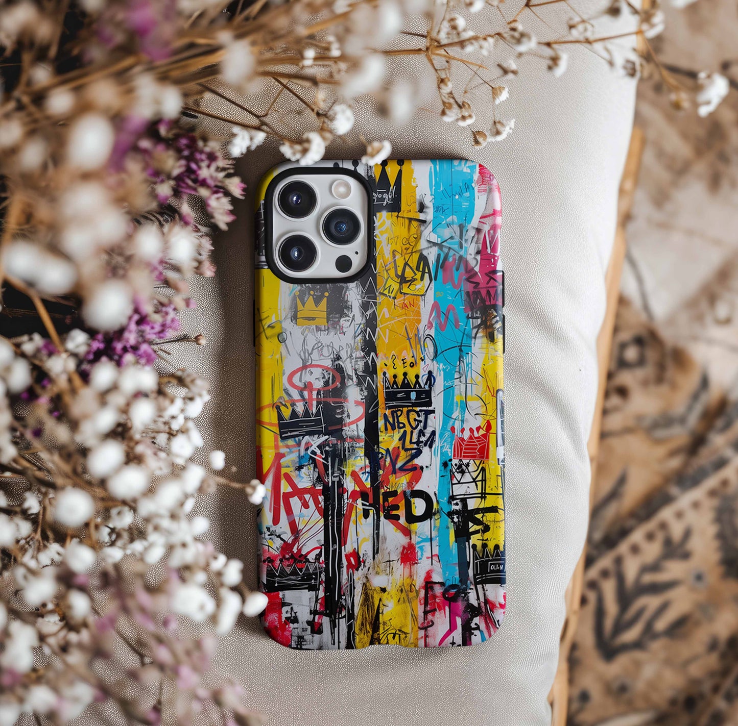 Urban Graffiti Crown iPhone Case – Slim, Tough, and Magnetic Tough Options