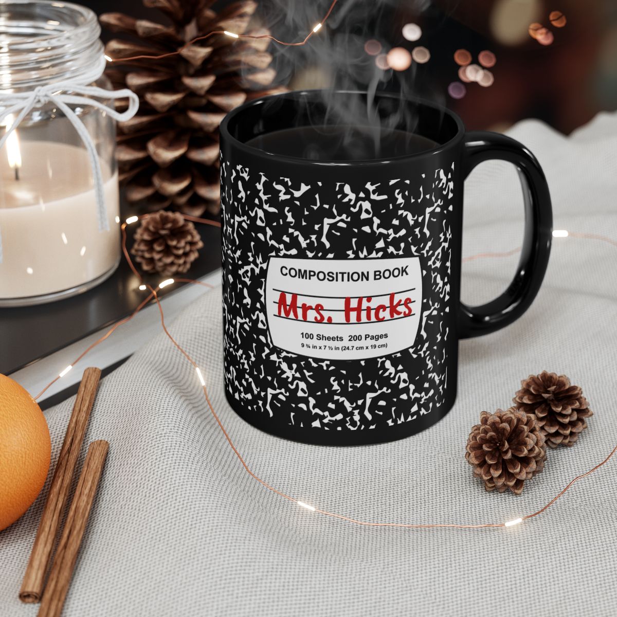 Personalized Teacher Gifts Ideas, Custom Teacher Mug, Composition Notebook, Teacher Appreciation Gift, Custom Teacher Gifts