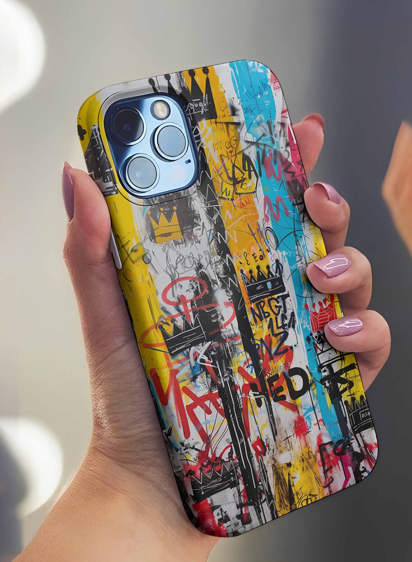 Urban Graffiti Crown iPhone Case – Slim, Tough, and Magnetic Tough Options