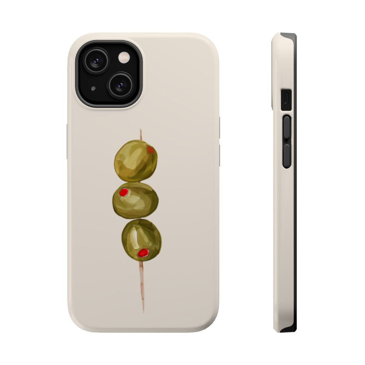 Olive Skewer iPhone Case – Slim, Tough, and Magnetic Tough Options